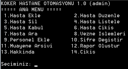 koker.hastane.otomasyonu.1.0.s.png - Köker Hastane Otomasyonu 1.0 (C) - Yük. Müh. Muhammet Ali Köker